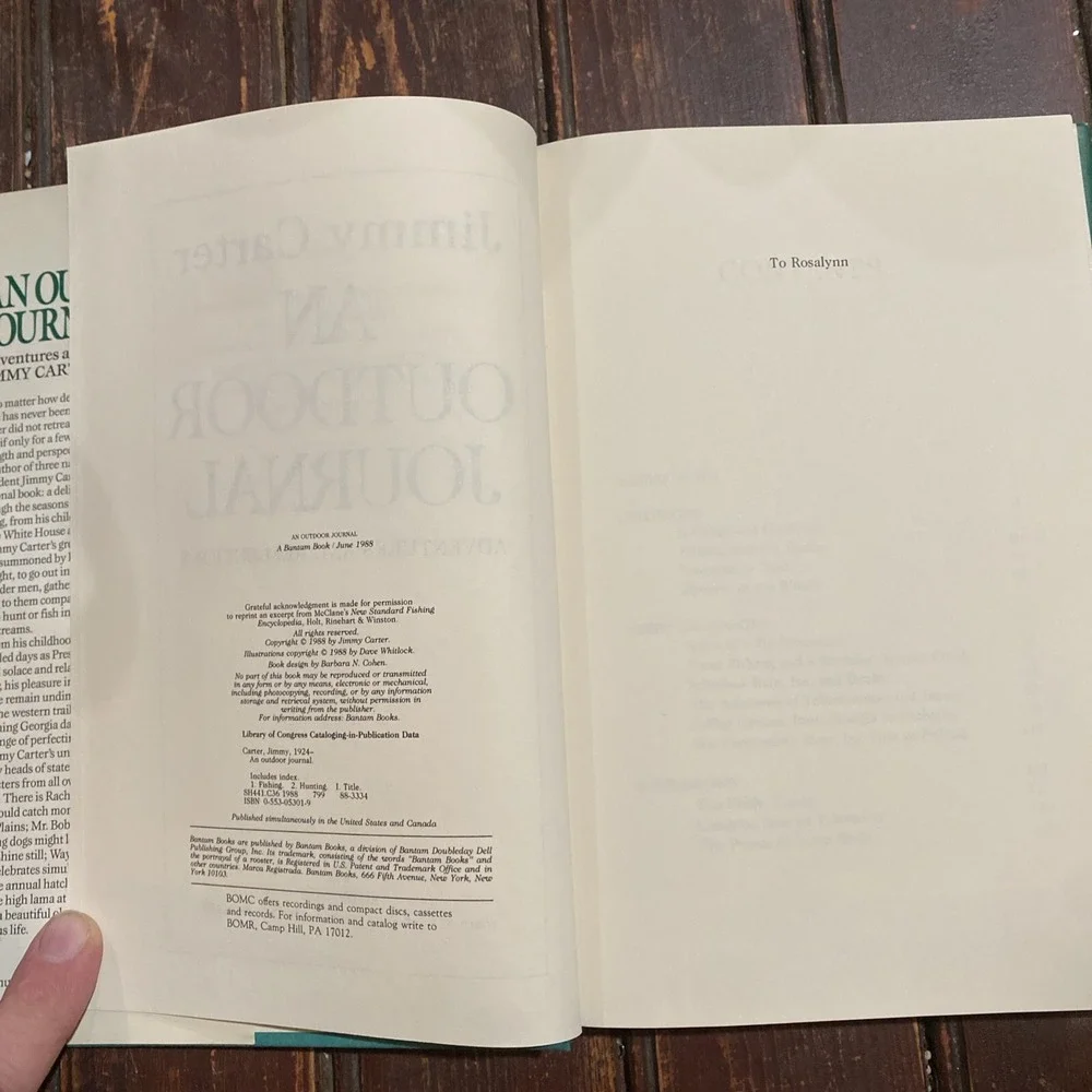 Jimmy Carter An‎ Outdoor Journal: Adventures and Reflections HC/DJ